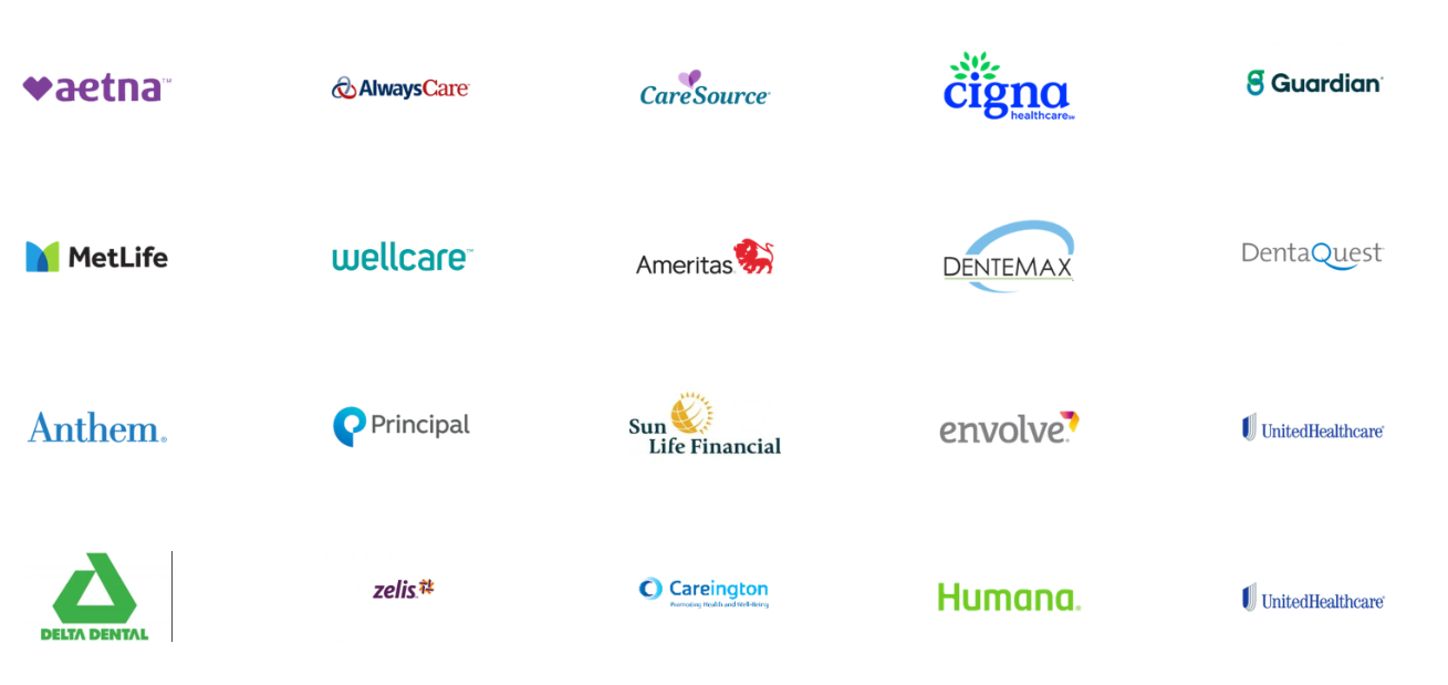 Helpful dental office administrator assisting with affordable care options